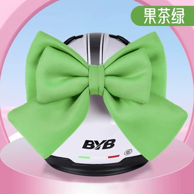 Commuting Decoration Motorcycle, Dəbilqə (Kaska) aksesuarları - basic-style-avocado-green-double-layer-oversized-bow