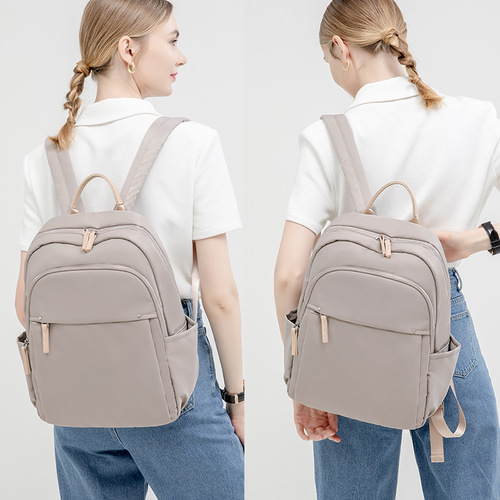  new summer style simple lightweight commuter backpack large capacity computer bag Oxford cloth casual women's backpack