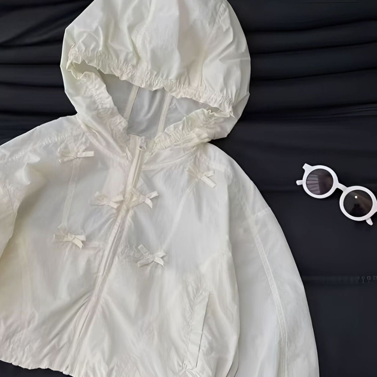 Arco delgado chaqueta de aire extranjero para niños capuzas de verano ultravioleta ropa de verano transpirable nueva ropa de protección solar de niñas image 6