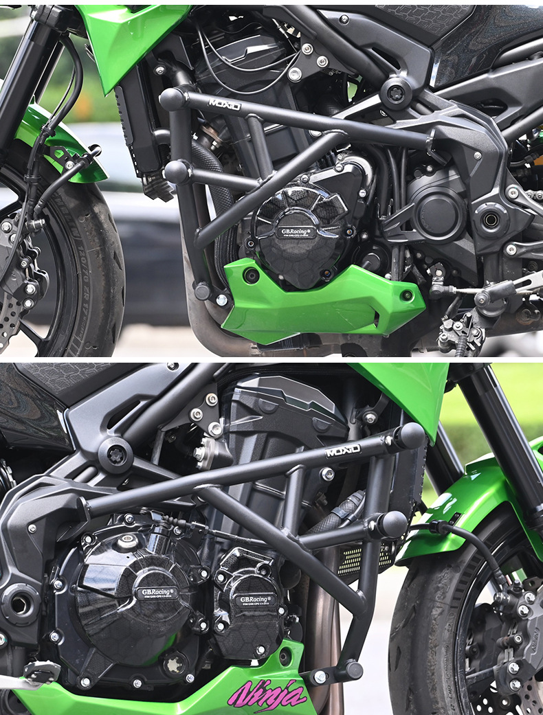 Suitable for Kawasaki Z900 Bumper Anti-Fall and Anti-Collision Spring Head Racing Bar Motorcycle Front Guard Bar Modification Accessories