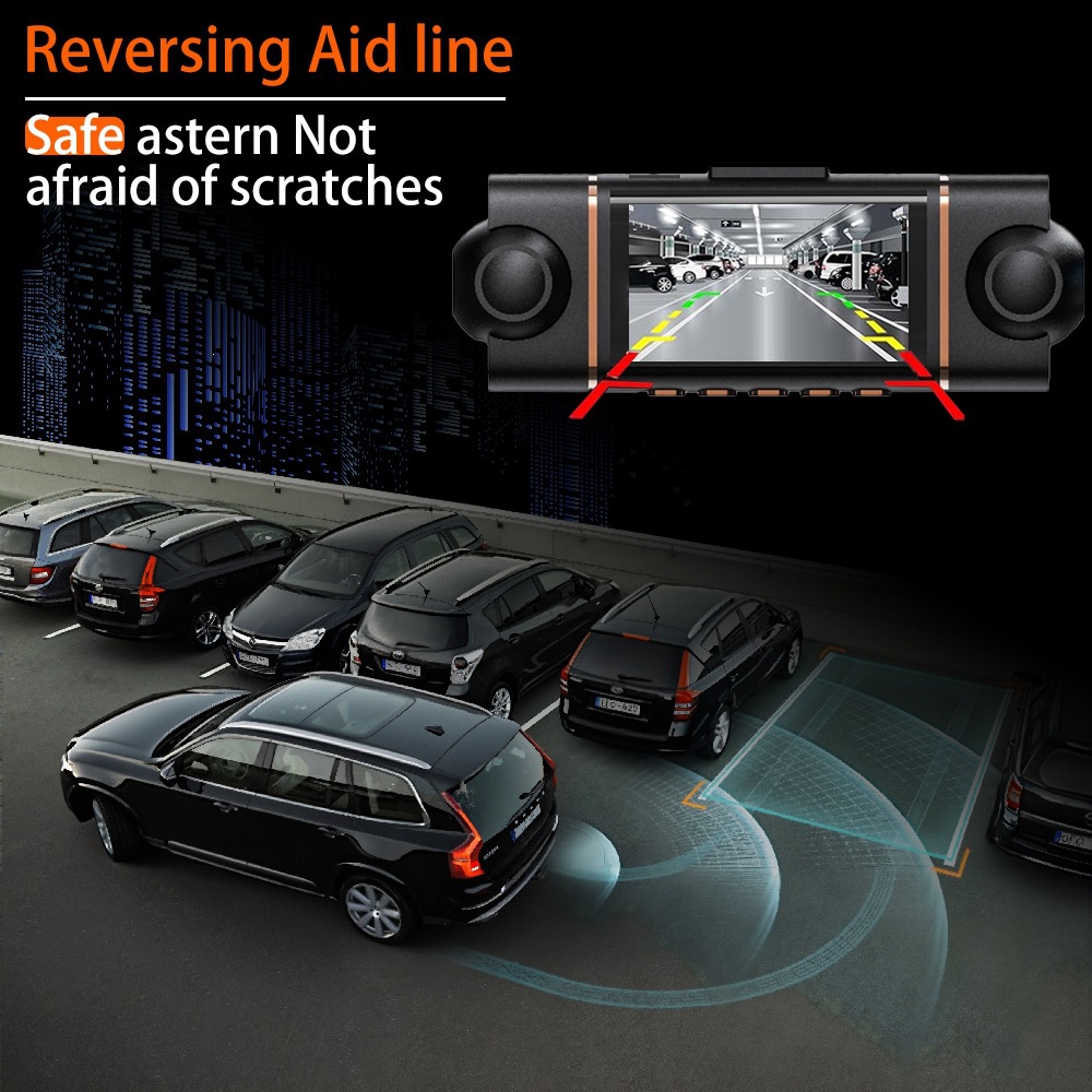 Cross-border bestseller 1080P four-lens dashcam with simultaneous display and recording, WiFi, infrared night vision, ultra-thin model