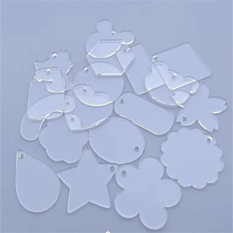 Прозрачная акриловая пластина с индивидуальным логотипом, подвесная бирка специальной формы, круглый знак, брелок для ключей, рекламный подарок, подвеска