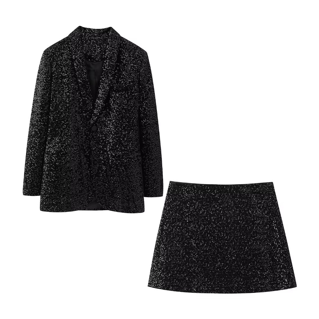 Women's clothing style new pearl embellished velvet temperament commuting suit jacket_voghion.com