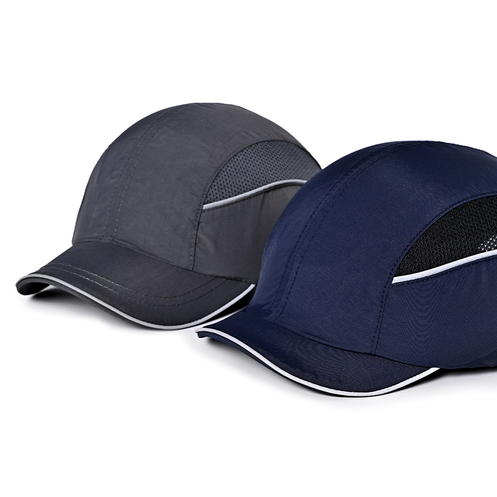 Certificación CE casco de cabeza portátil sombrero de seguridad contra colisiones transfronterizas sombrero de taller de protección permeable al aire rápido seco sombrero de béisbol contra colisiones