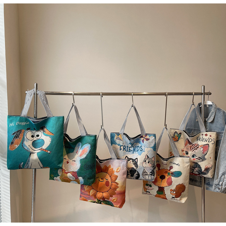 Fashionable retro shopping bag
