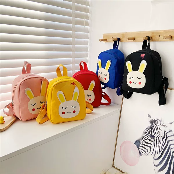 Children's bag 1-3-5 years old girl's canvas backpack cute cartoon girl Backpack Baby Kindergarten schoolbag