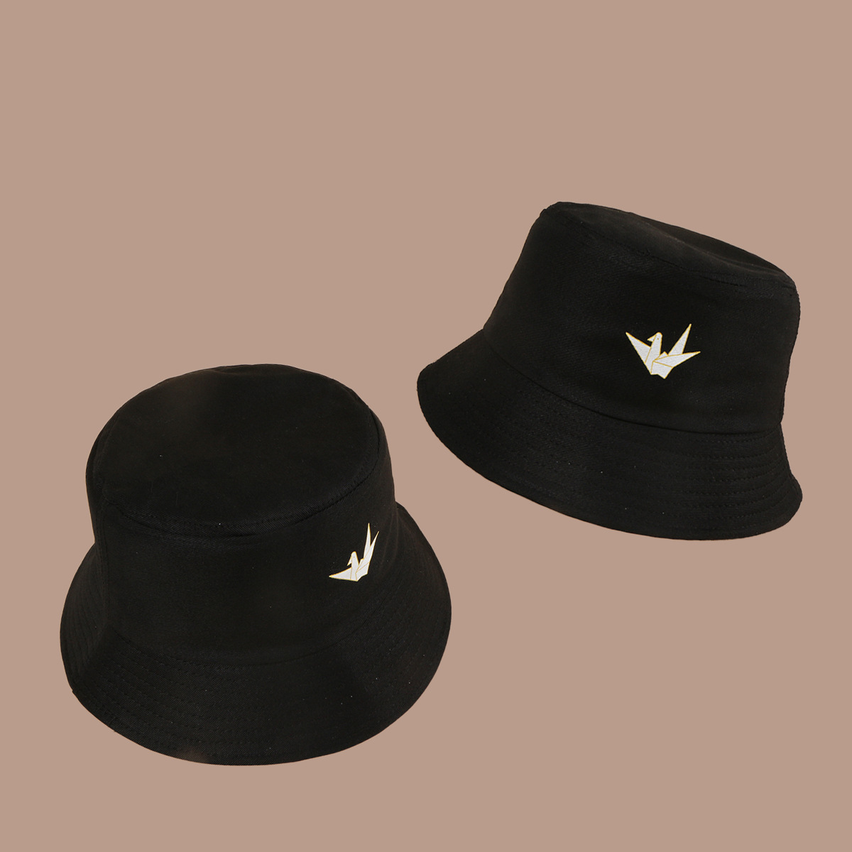 Korean Fashion Peace Dove Wide Brim Sunshade Fisherman Hat display picture 3