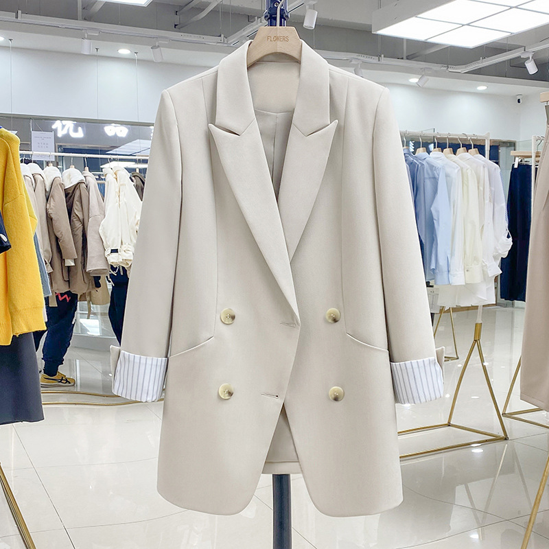 2025 Spring/Autumn Trendy Short-Sleeve Blazer, White Blazer for Petite Women