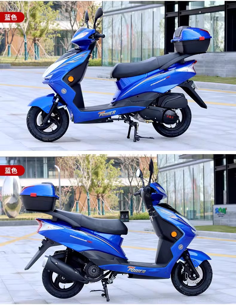 Factory Direct Sales of 125Cc Electric Injection Scooter, Ghost Fire Model, Complete Vehicle with Fuel-Assisted Motorbike