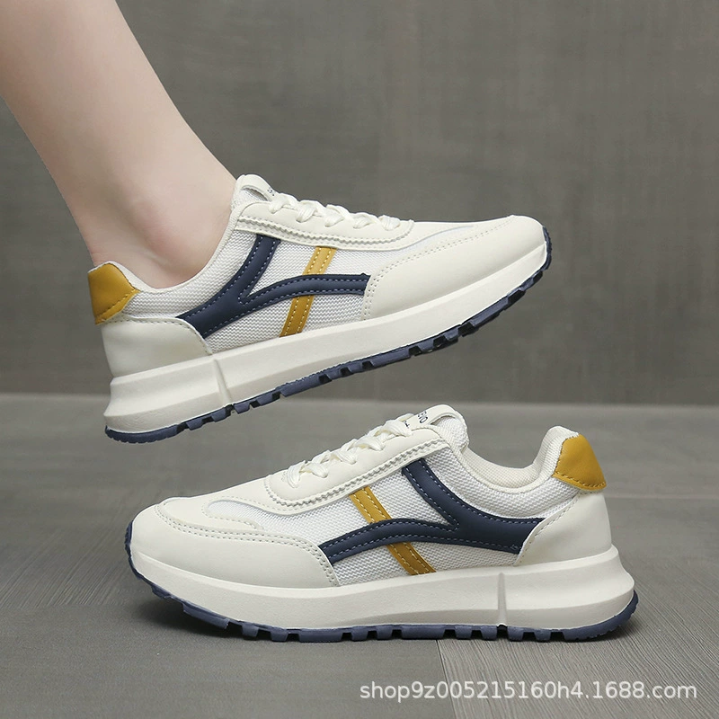 Корейская версия женской модной обуви в стиле ins для внешней торговли, весна 2024 года, новые студенческие спортивные повседневные кроссовки для бега в уличном стиле.