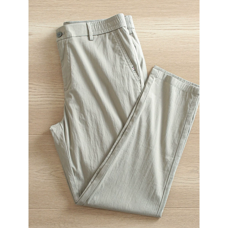 Comfortable summer thin breathable trousers, cotton and linen