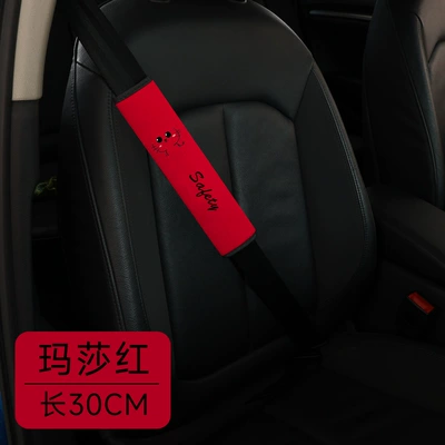 creative seat belt anti-dirt cover, Seat belt shoulder pad - cute-cat-red-30cm-single-pack