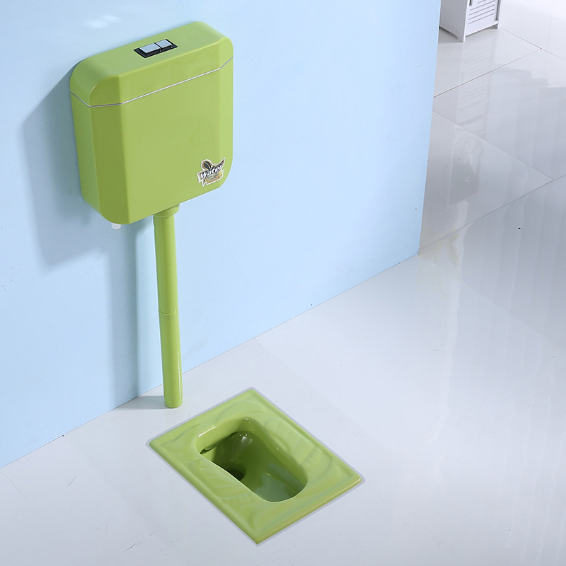 Suministro directo de fábrica kindergarten niños dibujos animados color cuclillas pan cerámica urinario en cuclillas pozo cuclillas inodoro en stock image 11