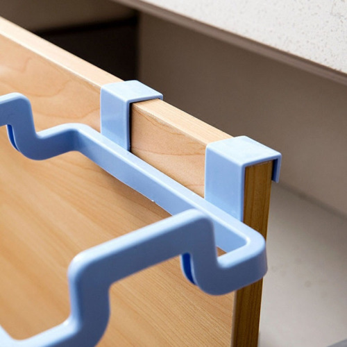 Kitchen cabinet door garbage bag hanger plastic bag rack to store and open garbage bags