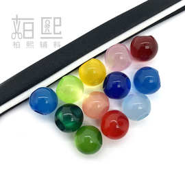 柏熙旗袍汉服扣子树脂玉石纽扣唐装珠光汉服圆猫眼珠子厂家批发