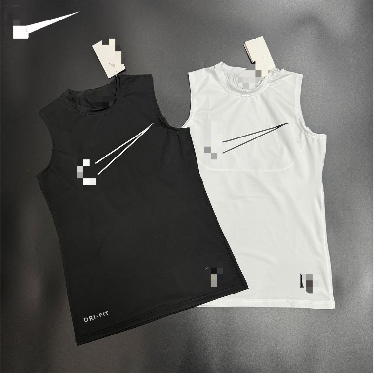 Fitness Vest Men's Large Hook Compression Shirt Track and Field Training Sleeveless T-Shirt Basketball Casual Compression Vest