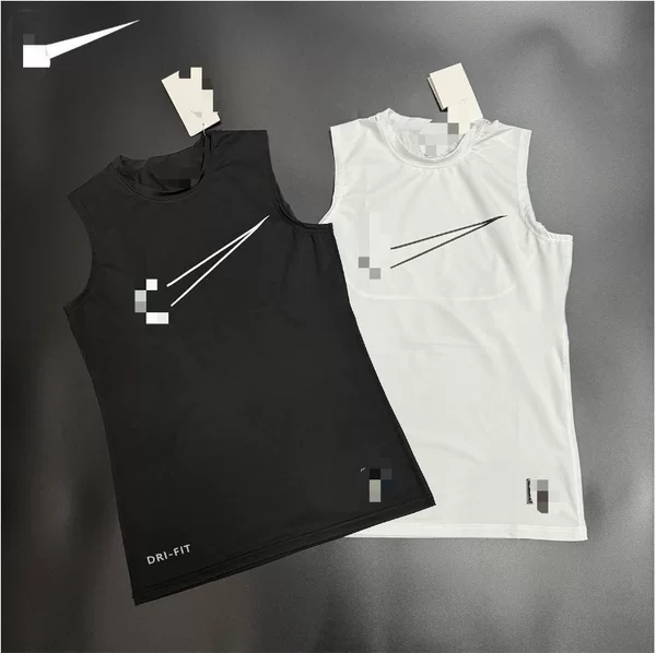 Fitness Vest Men's Large Hook Compression Shirt Track and Field Training Sleeveless T-Shirt Basketball Casual Compression Vest