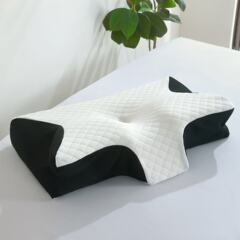 跨境外贸蝴蝶枕头透气护颈蝶形记忆枕睡眠颈椎慢回弹记忆棉枕头芯