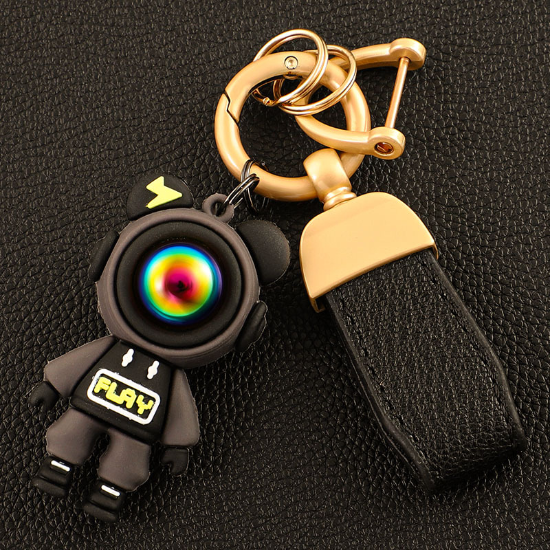 Llavero de coche transfronterizo osito INS macaron color violento llavero colgante bolso colgante llave