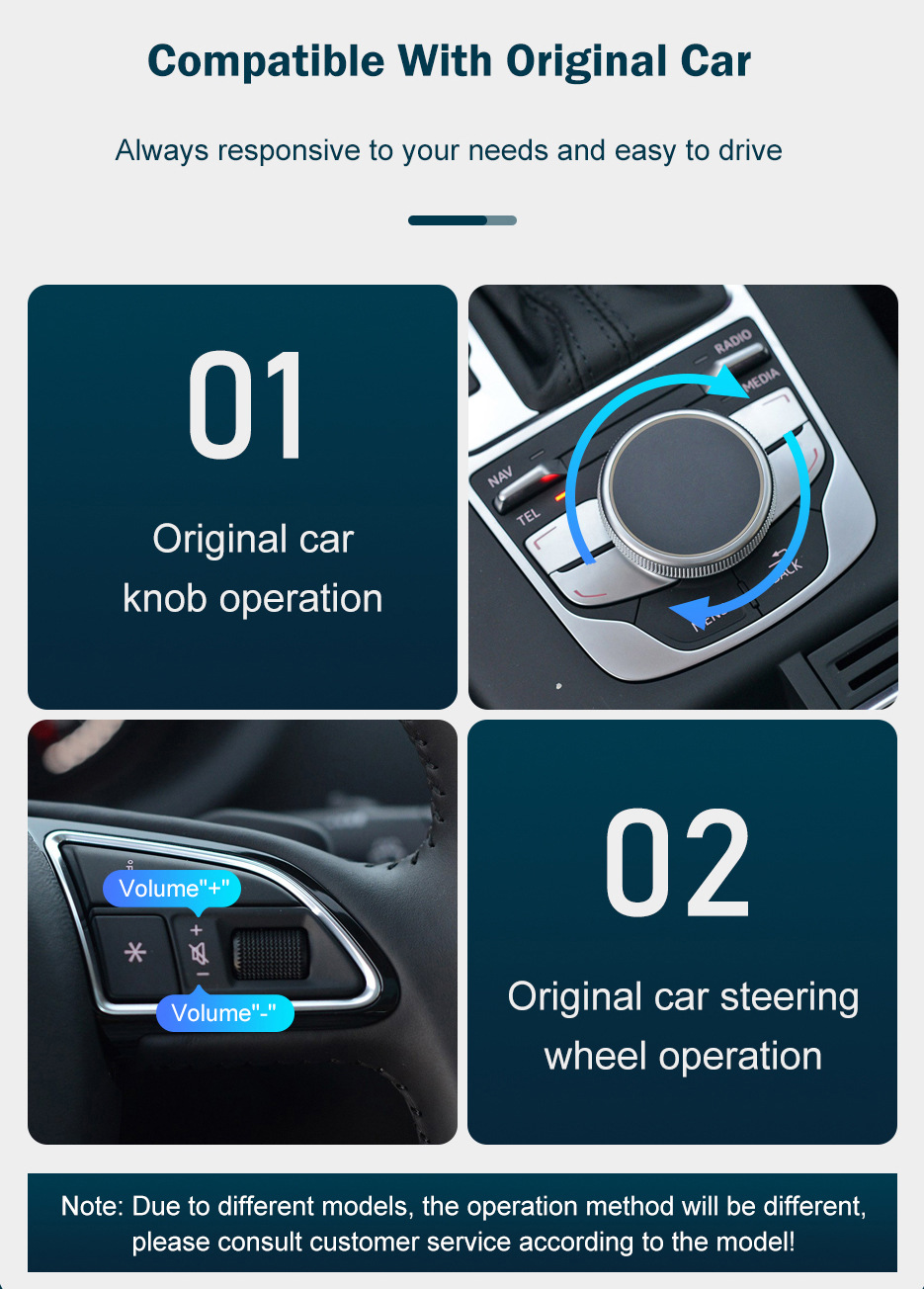 Lutuo car machine interconnection wireless CarPlay applies to Audi A3 2013-2018 decoder module