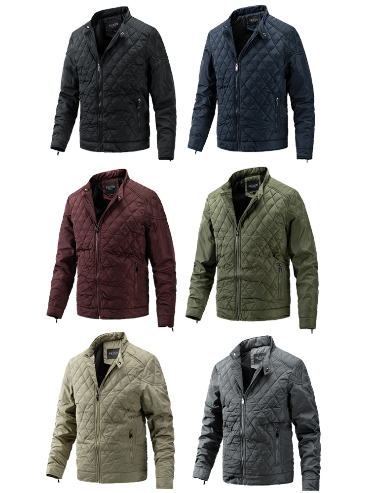 Leichte Herren Steppjacke Für Herbst Und Winter Baumwolle_voghion.com