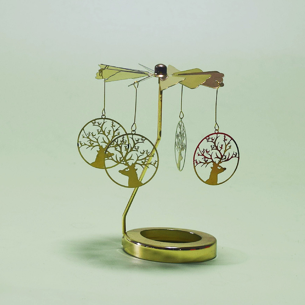 Profesional INS Amazon fabricante romántica aromaterapia vela de vidrio cubierta inteligente giratoria de acero inoxidable candelabro linterna