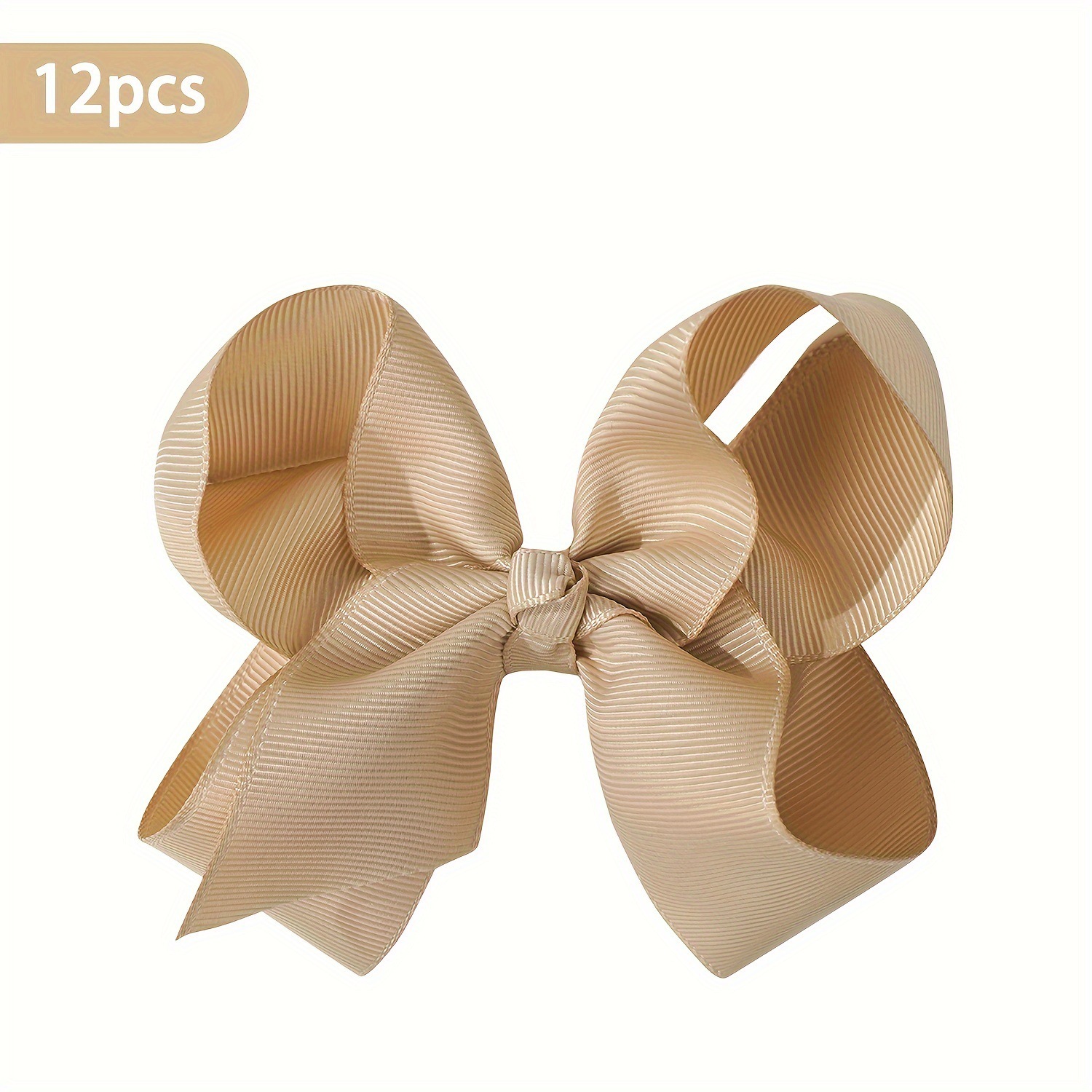 12pcs 6 Inch Girl Hair Bows Boutique Hair Clip Girls 'Cross-border