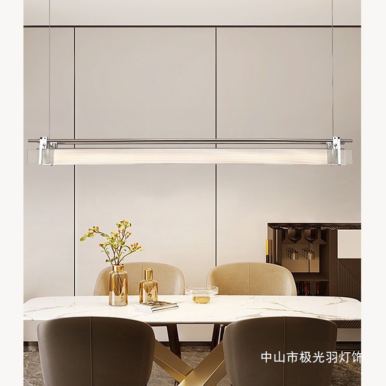 Bauhaus Linear Restaurant Bar Counter Light Bar Pendant Lamp Designer Showroom Cafe Office Front Desk Long Strip Lighting Fixture
