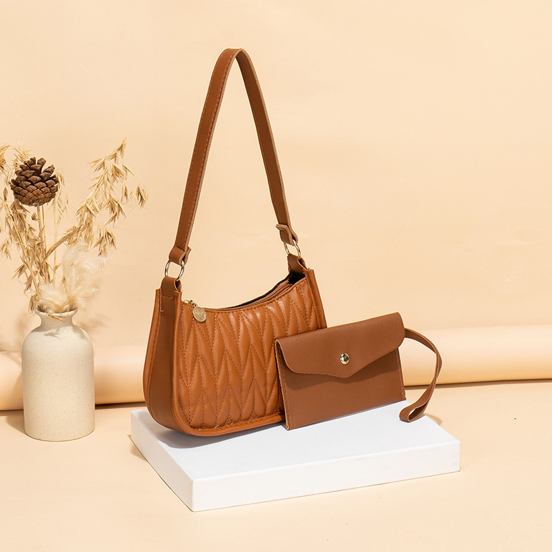 Bolsa de diseño de nicho bolso de mujer 2023 nueva moda bolso de hombro de dos piezas bolso de mujer bordado bolso de la axila