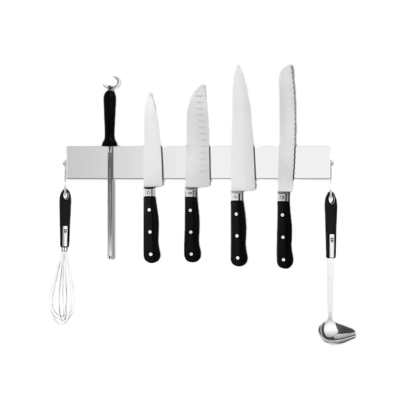 Cocina magnética cuchillo titular de almacenamiento rack montado en la pared de acero inoxidable imán cuchillo de cocina titular magnético cuchillo de almacenamiento rack