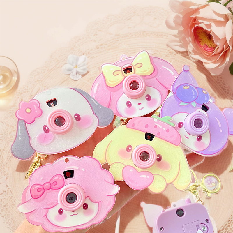 Projection Camera Keychain Children's Toy Cartoon Night Market Glowing Stall Kuromi Backpack Small Pendant Cute Projection Camera Keychain Children's Toy Cartoon Night Market Glowing Stall Kuromi Backpack Small Pendant Cute