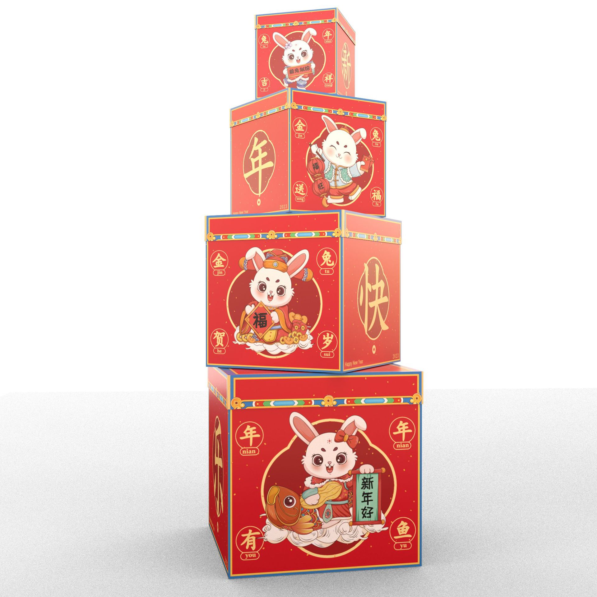 Caja de regalo del Festival de Primavera del Año de la Serpiente 2025, decoraciones de Año Nuevo, suministros para escaparates de centros comerciales, artículos de decoración de escenas image 5