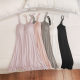 Women's All-in-One Nightgown with Chest Pad for Four Seasons Pure Style Sling Nightgown for Spring, Summer, Autumn and Winter Thin Modal Home Clothes