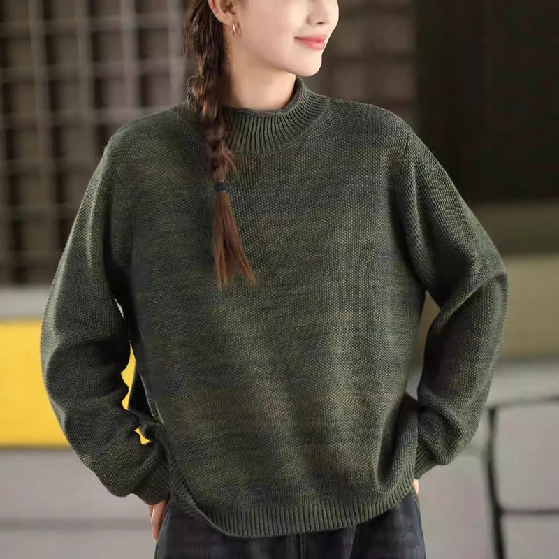 2025 Winter New Artistic Retro Knitted Sweater, Trendy Pineapple Knit Thick Sweater