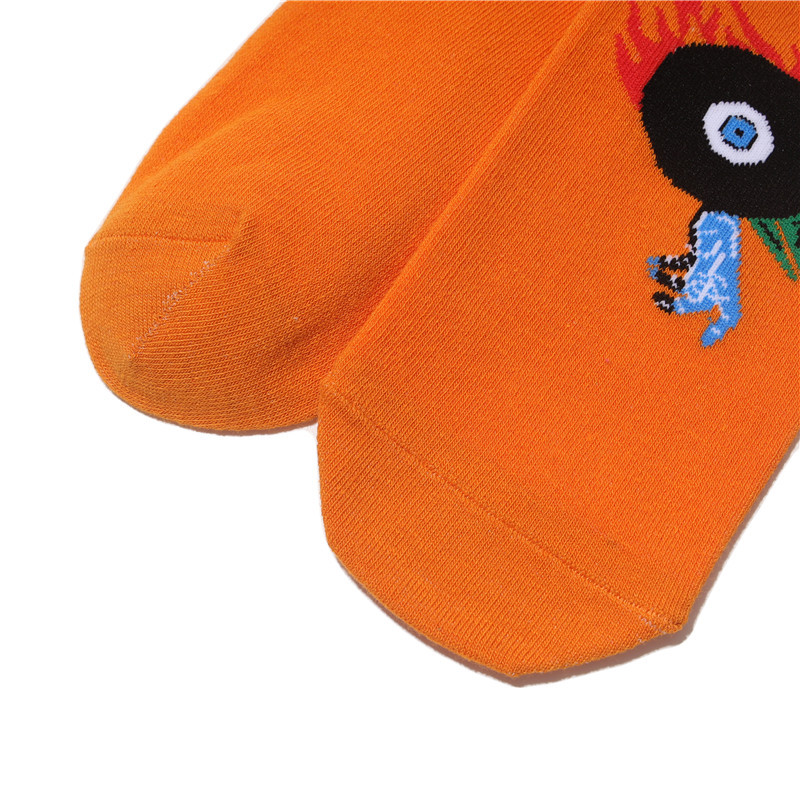 Male Japanese Monster Animation Socks Female Cotton Monster Story Sock Cartoon Personality Trend Boat Socks-5Prs 36 Undefined