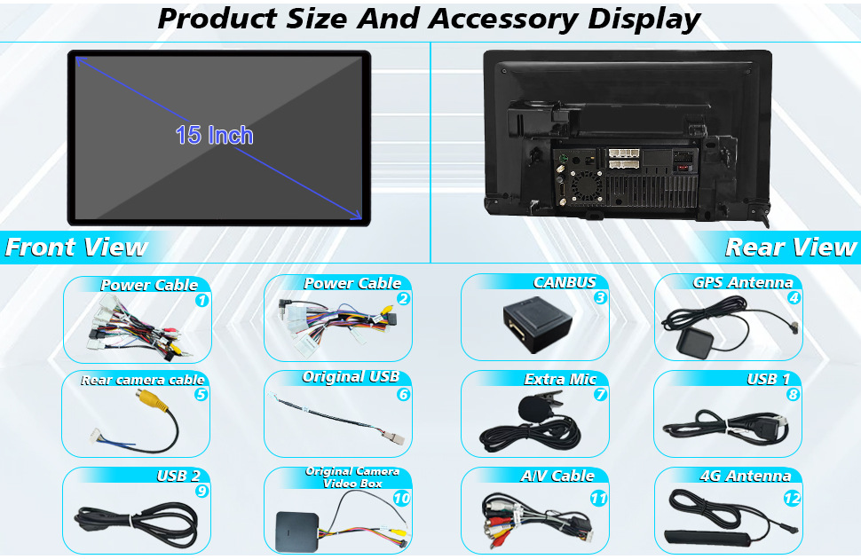 Cross-Border Exclusive Supply of 2024 Tacuma/Supra Car Navigation with High-Definition Reversing Image Integrated Android Car System