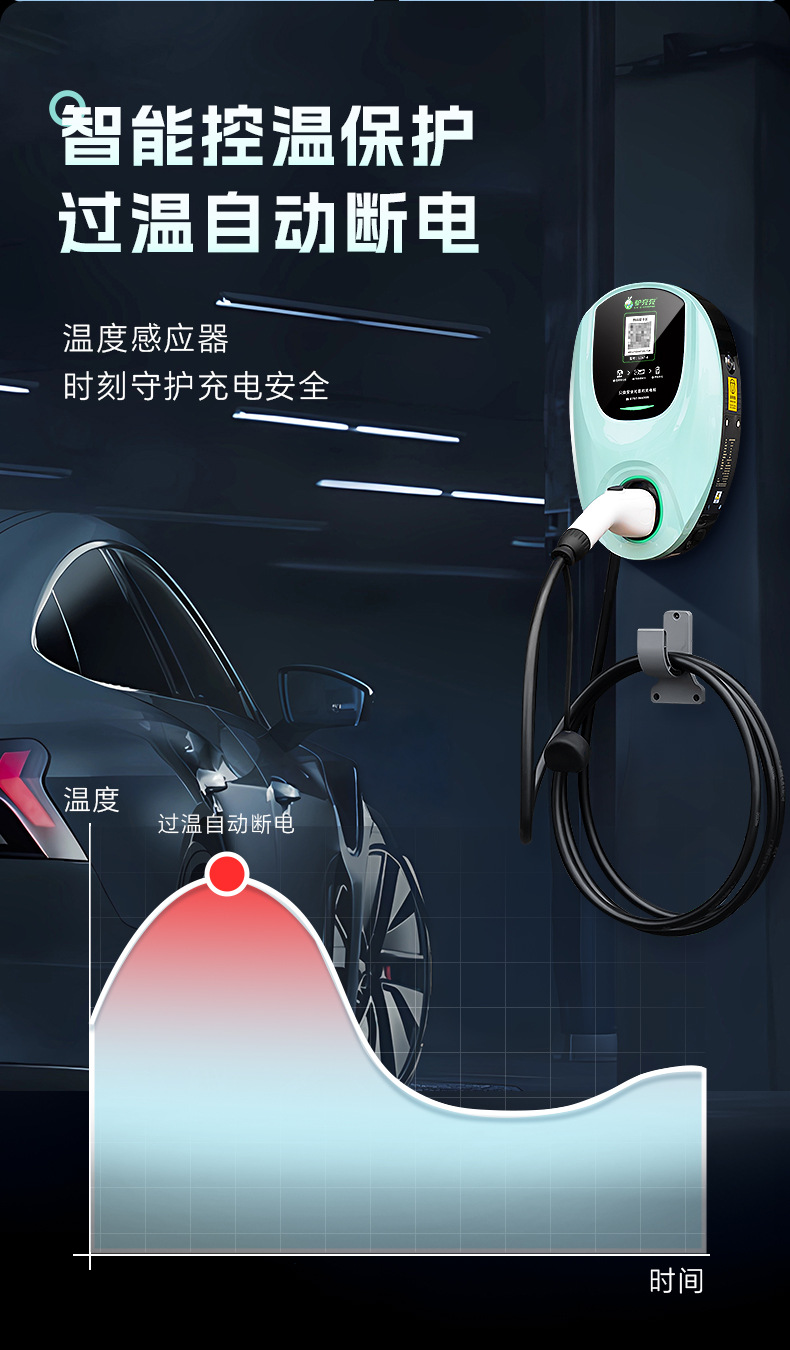 Universal 7Kw Ac Charging Station for Home and Commercial Use, New Energy Electric Vehicle Charging Pile