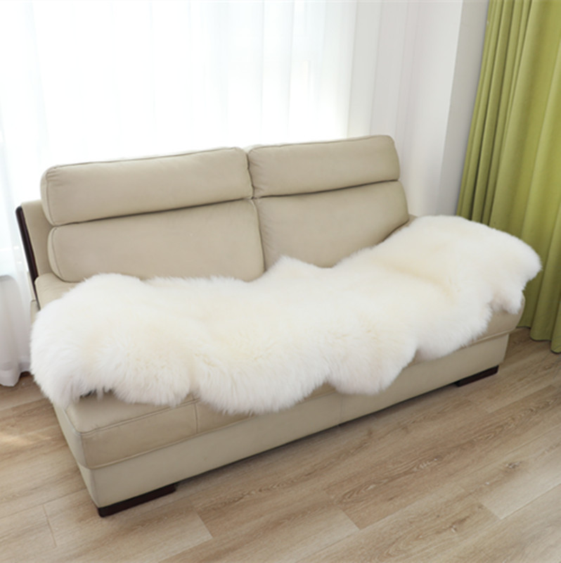 Alfombra de lana australiana sofá manta Bahía ventana Mat piel de oveja entera integrado hogar dormitorio cama manta lana alfombra