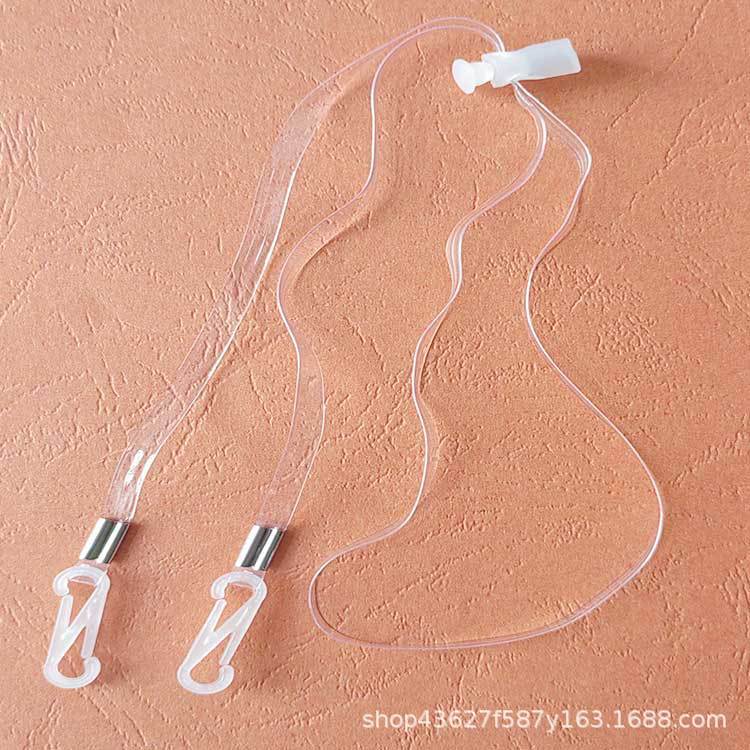 Transparent Hat Windproof Rope Empty Top Hat Basin Hat Special Anti-falling Fisherman Sunshade Hat Elastomeric Band Clasp Hanging Rope Belt