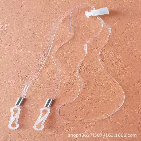 Transparent Hat Windproof Rope Empty Top Hat Basin Hat Special Anti-falling Fisherman Sunshade Hat Elastomeric Band Clasp Hanging Rope Belt
