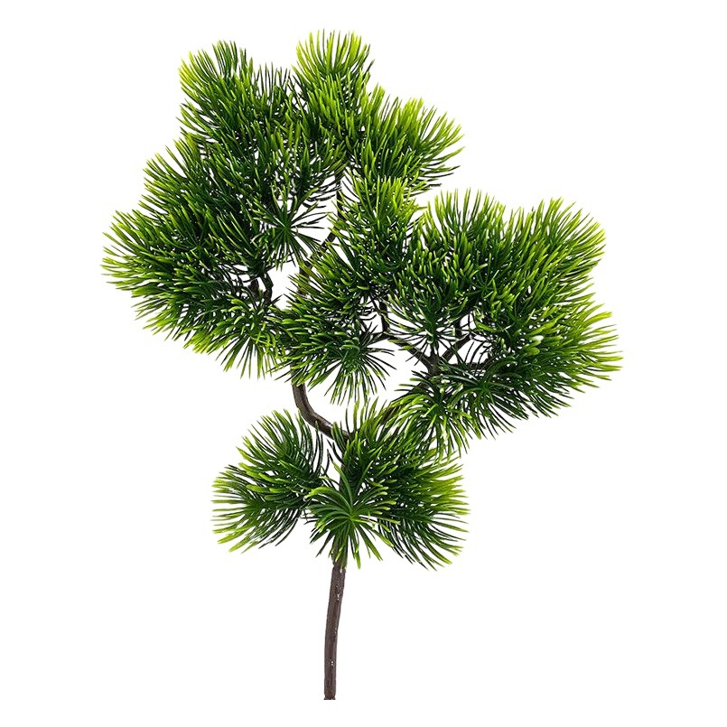 Suministro directo de fábrica Planta artificial Rama de pino yabei rama falsa decoración del paisaje bienvenida Pino Flor de plástico artificial belleza Pino