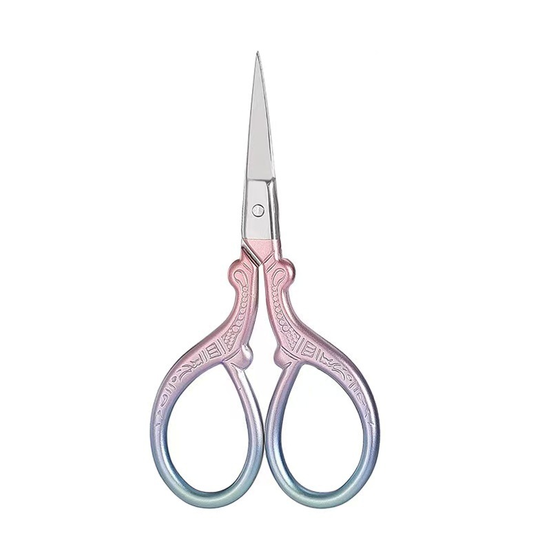Juego de tijeras de pelo de nariz para hombres, cabeza redonda, afeitado de acero inoxidable, limpieza de fosas nasales, tijeras pequeñas manuales para mujeres