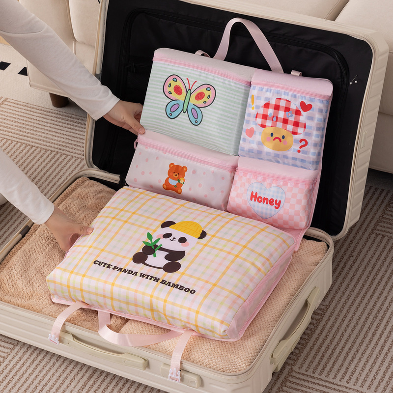 New Cartoon Foldable Travel Storage Hanging Bag, Convenient Clothing Organizer Bag, Underwear and Intimates Classification and Packaging, Maternity Bag
