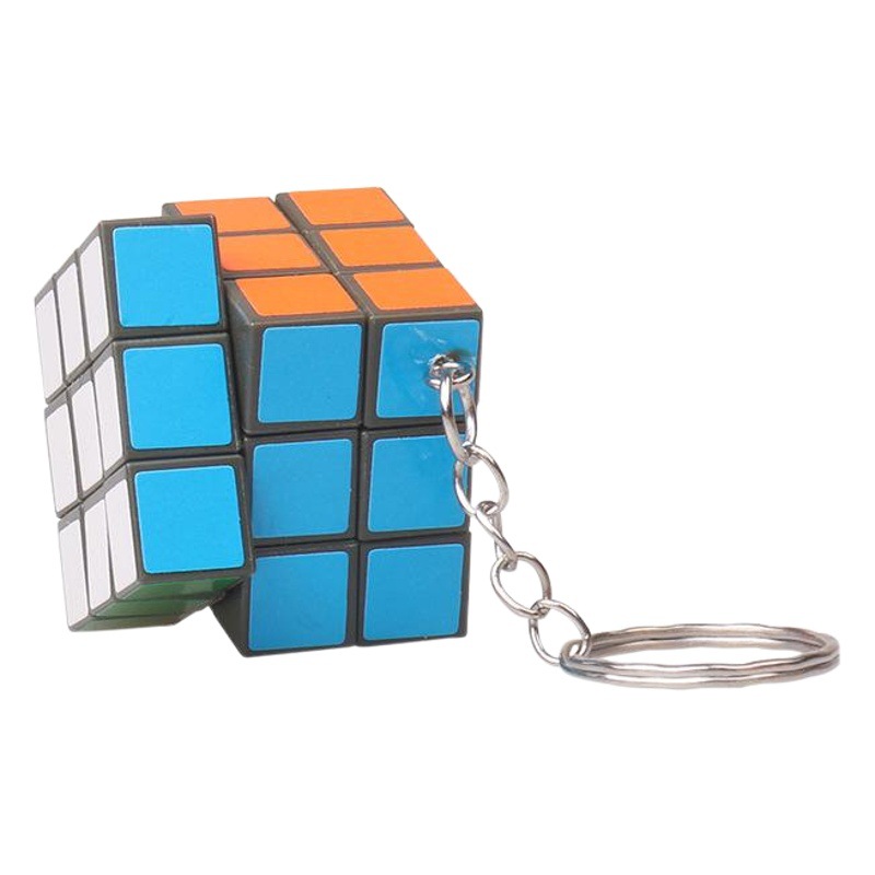 Jizhou 3cm Keychain Third-Order Pendant Rubik's Cube Decompression Educational Toy Gift Advertising Small Rubik's Cube Floor Push Wholesale