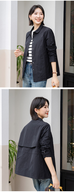 YUN韫春秋新款气质休闲黑色长袖通勤显瘦衬衫女上衣外套女士衬衫|undefined