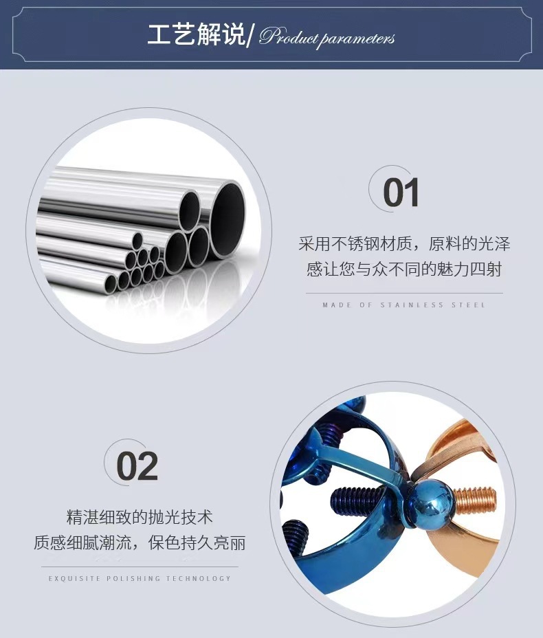 Pointed titanium steel lip stud product view