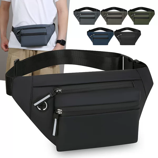 Waist Bag Chest Bag Ins Men's Waterproof Personalized Casual Outdoor Sports Crossbody Bag Fashionable Korean Style Trendy Cycling Bag