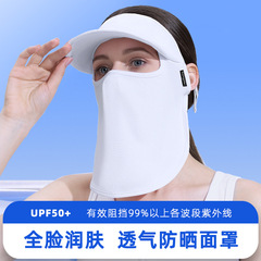 MEETSUNNY Sun Protection Face Mask for UV Protection, Summer Outdoor Sunshade, Ice Silk Face Base Cap Brim Sun Protective Face Cover