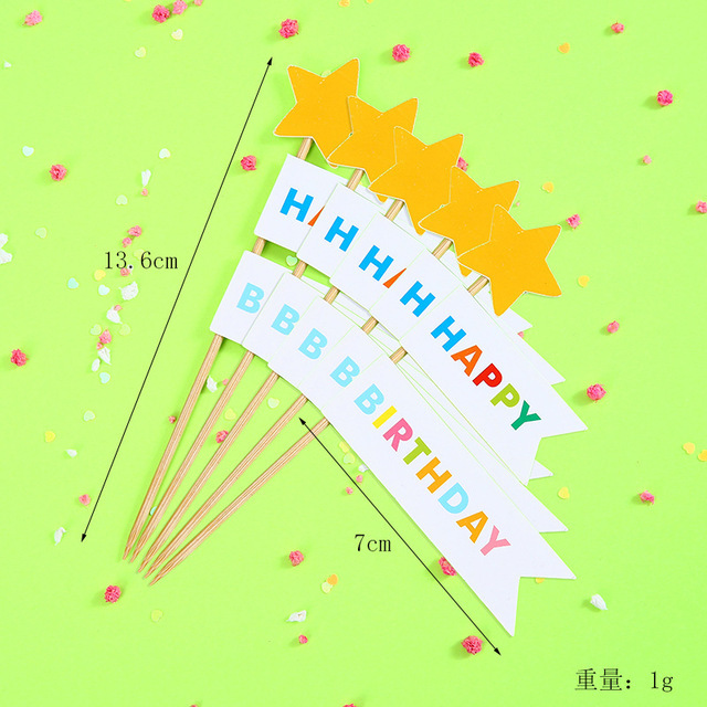 Celebritad en línea ins amor osos decoración de pastel de bandera dibujos animados HBD niños feliz cumpleaños postre vestido plugin