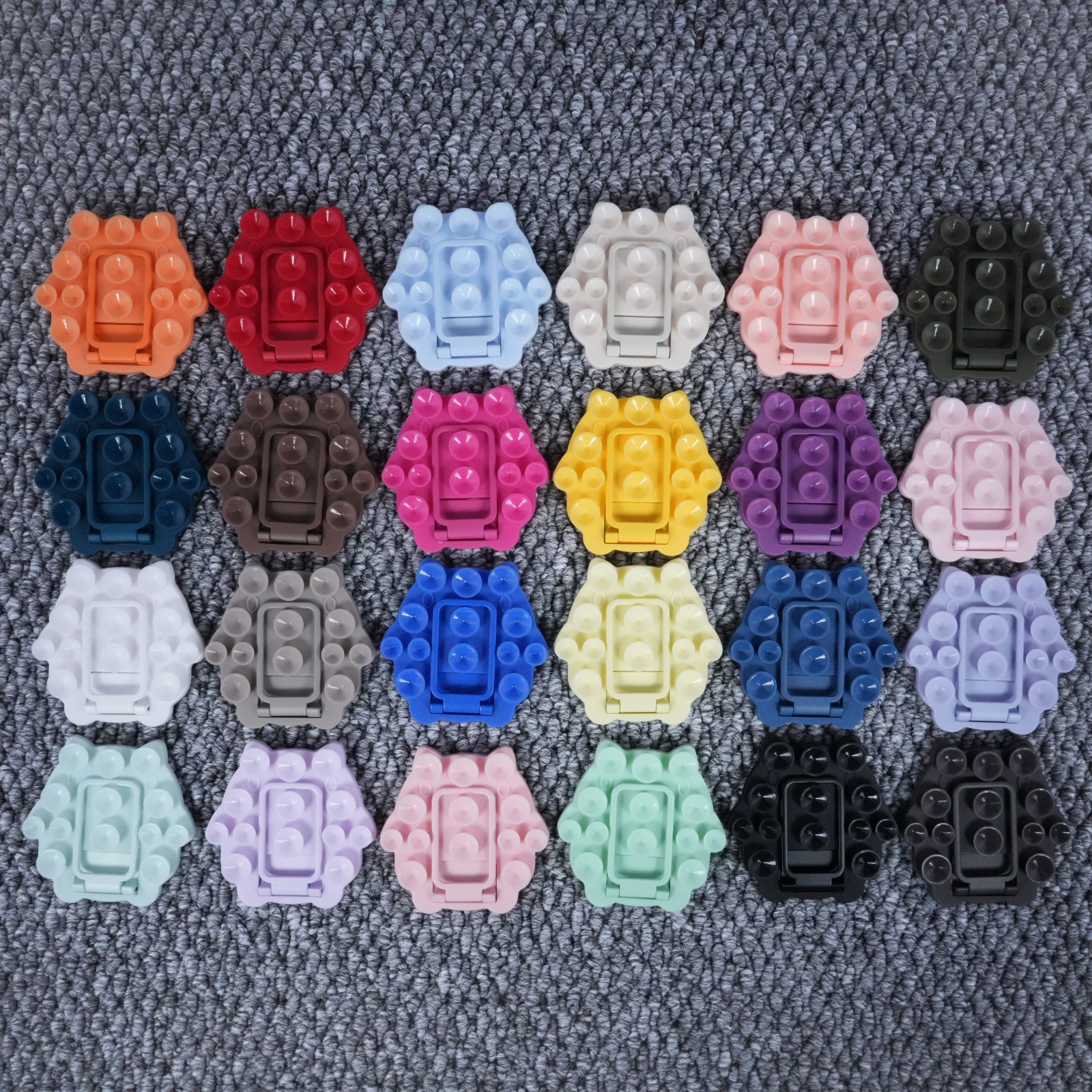 新款跨境亚马逊硅胶吸盘手机支架手机壳背贴支架通用多功能折叠支